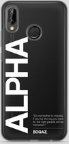 BOQAZ. Huawei P20 Lite hoesje - Alpha wit