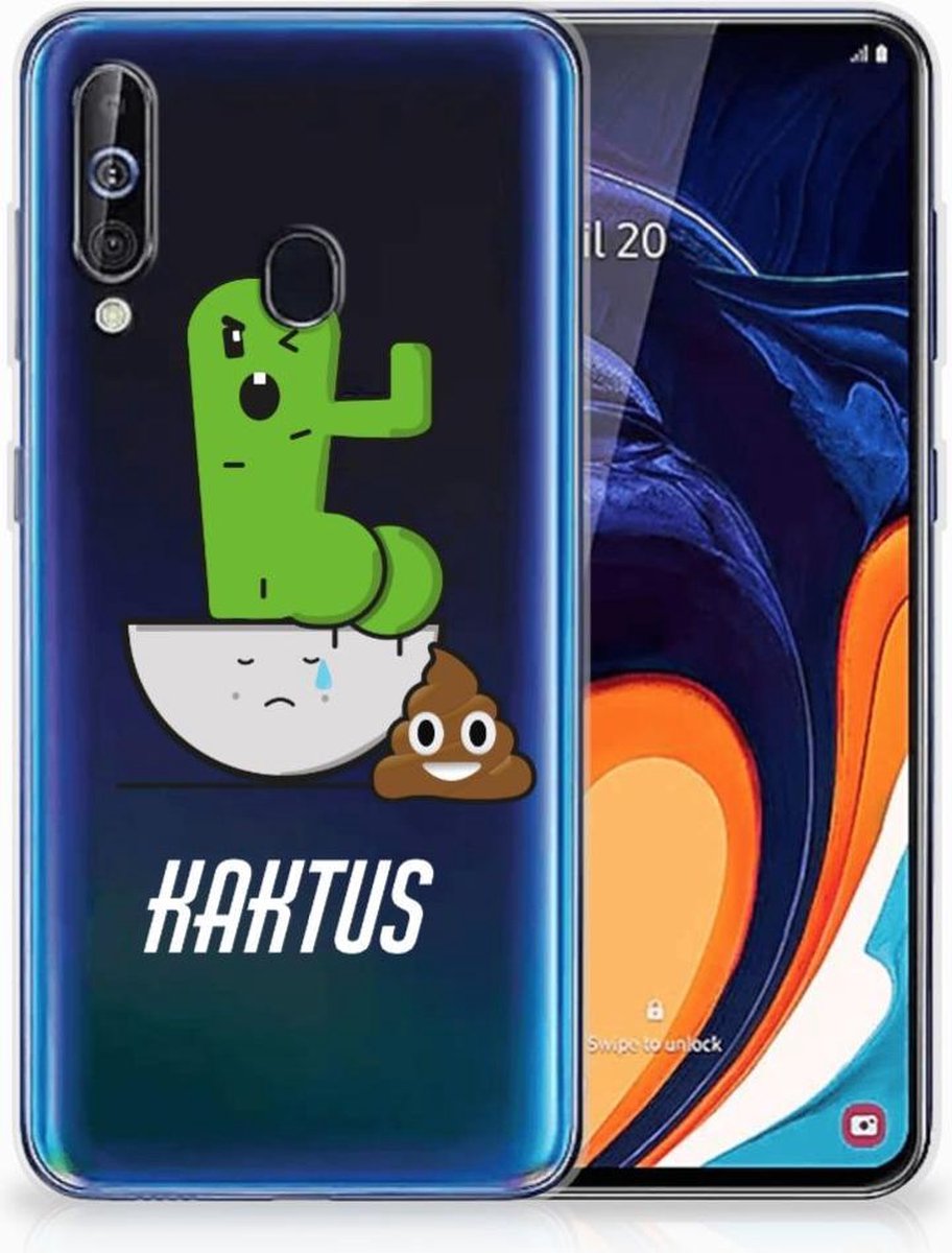 Samsung Galaxy A60 Telefoonhoesje met Naam Cactus Poo