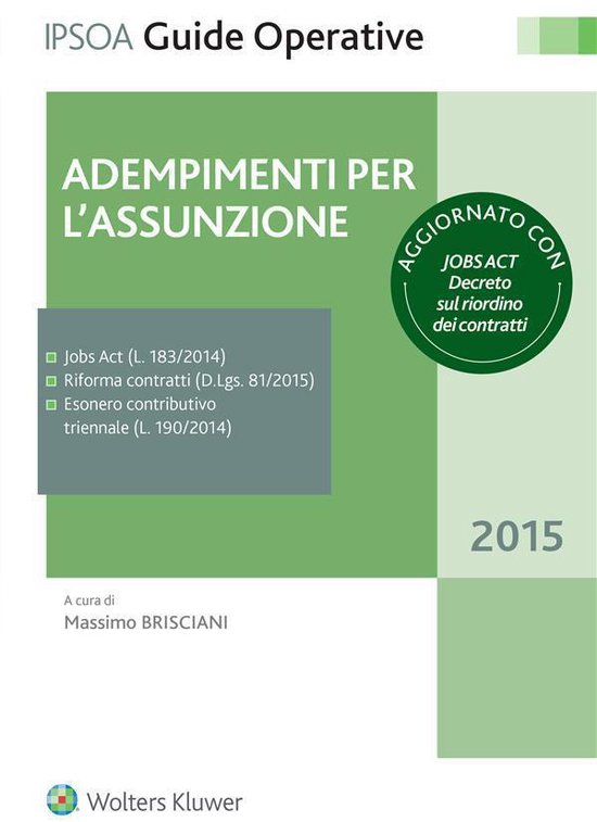 Adempimenti per l'assunzione - cover