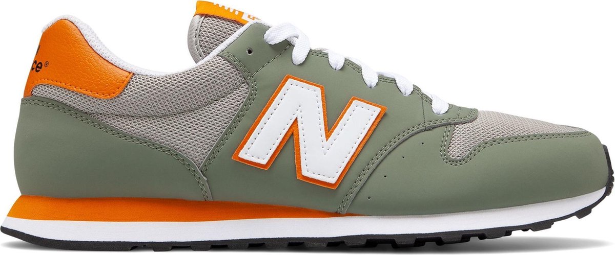 New Balance Sneakers - Maat 41.5 - Unisex - olijfgroen/grijs/wit/oranje |  bol.com