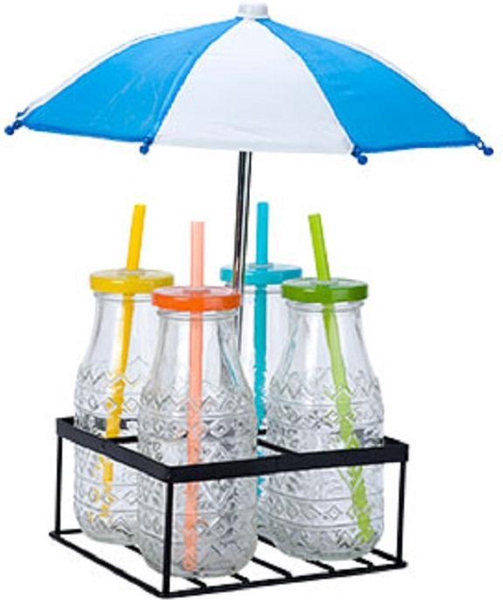 HOLDER WITH 4 BOTTLES AND UMBRELLA bol