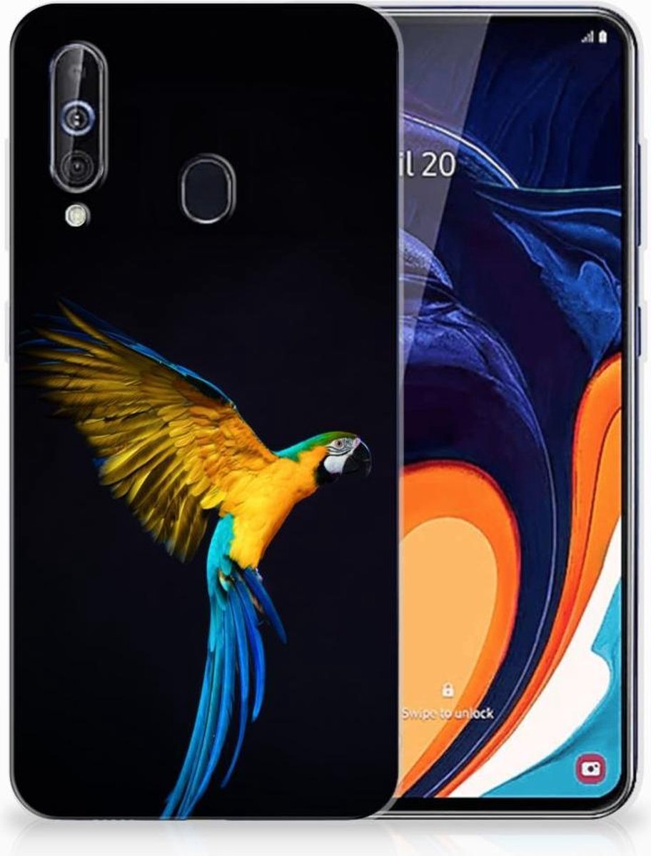 Samsung Galaxy A60 TPU Hoesje Papegaai