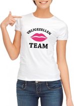 Vrijgezellenfeest Team t-shirt wit dames L