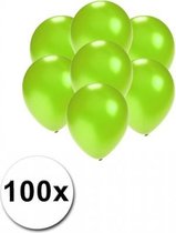 Kleine ballonnen groen metallic 100 stuks