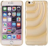 iPhone 6(S) Plus (5.5 inch) TPU Swirl transparant Champagne case cover hoes
