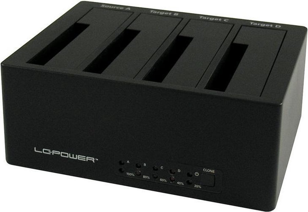 LC-POWER® - Basisstation voor opslagstations - USB 3.0 Type-A - Zwart