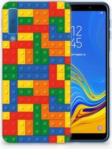 Geschikt voor Samsung Galaxy A7 (2018) TPU Siliconen Hoesje Design Blokken