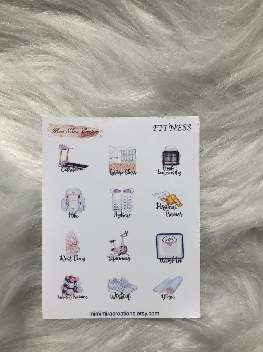 Mimi Mira Creations planner stickers functional Fitness