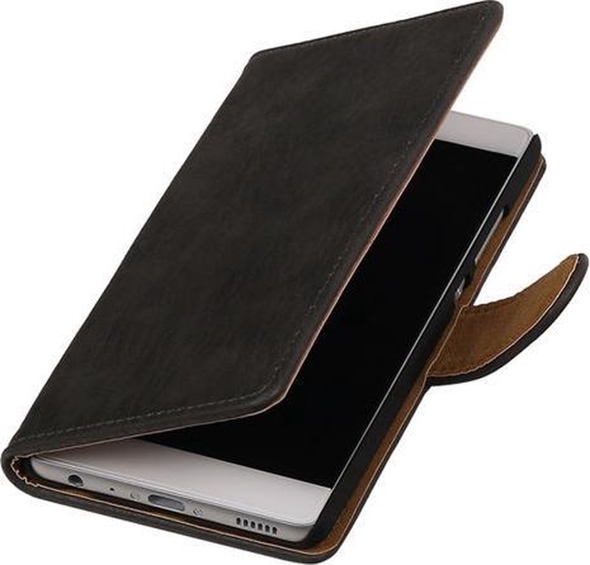 BestCases.nl Huawei Mate 9 Hout booktype hoesje Grijs