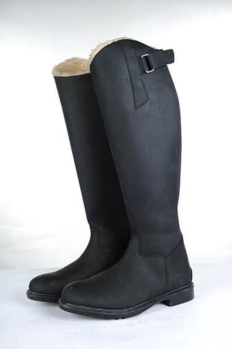 HKM Bottes D'équitation Sevilla pour Enfants-Longueur/Largeur Standard d' équitation, 9100 Noir, 36 EU