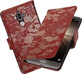 BestCases.nl Huawei Mate 9 Lace booktype hoesje Rood