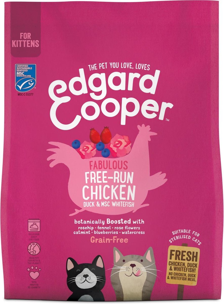 Edgard&Cooper Kitten Kip&Eend&Witvis – Kattenvoer – 300 g Edgard&Cooper Kitten Kip&Eend&Witvis – Kattenvoer – 300 g