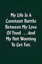 My Life Is a Constant Battle Between My Love of Food... and My Not Wanting to Get Fat.