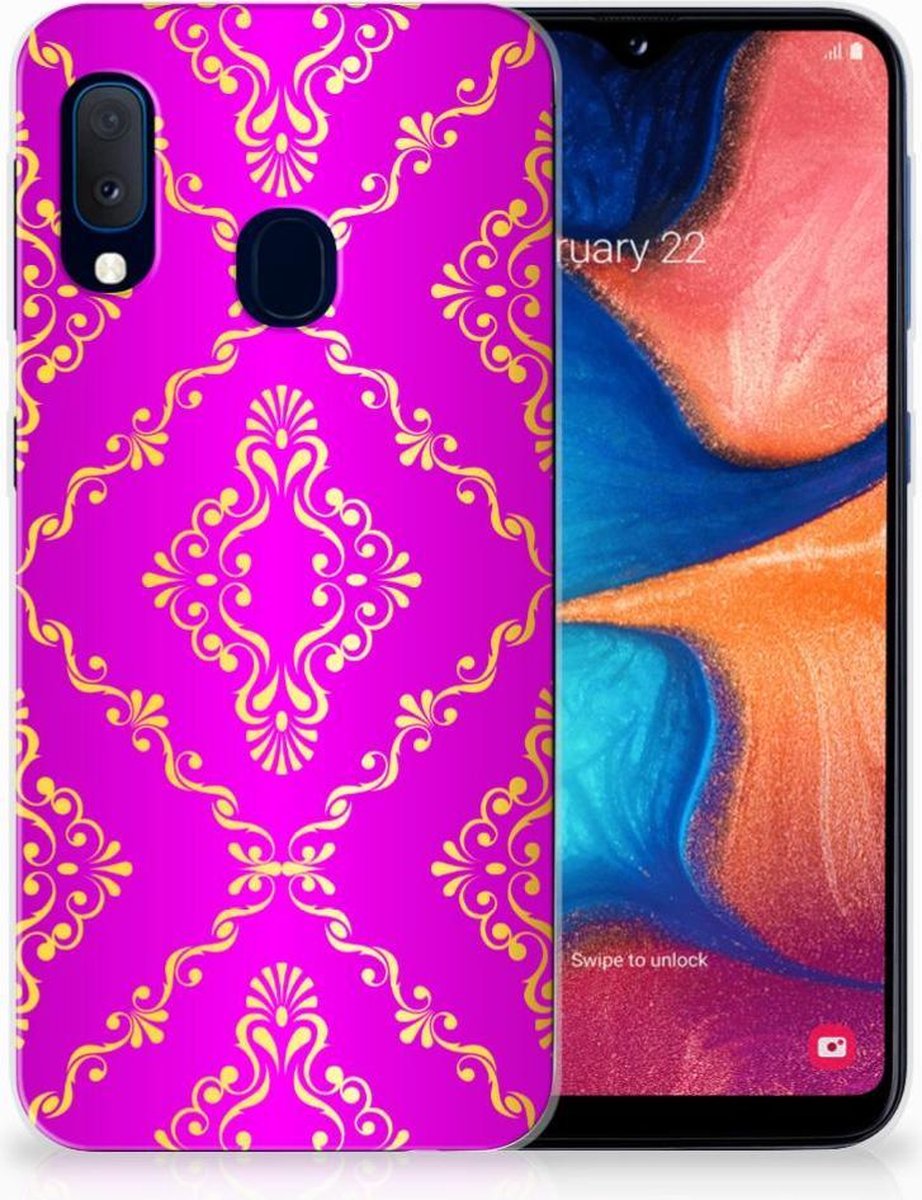 Back Cover voor Siliconen Hoesje Samsung Galaxy A20e Barok Roze