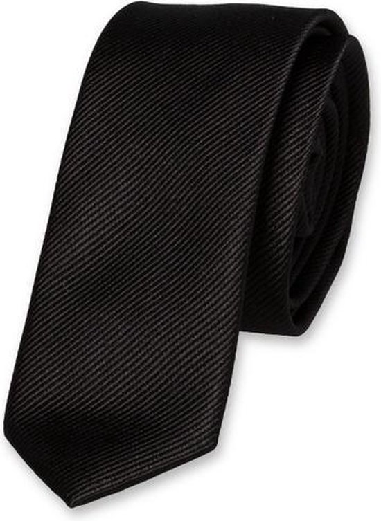als resultaat Ruwe slaap stoel E.L. Cravatte Extra Smalle Stropdas - Zwart - 100% Zijde | bol.com