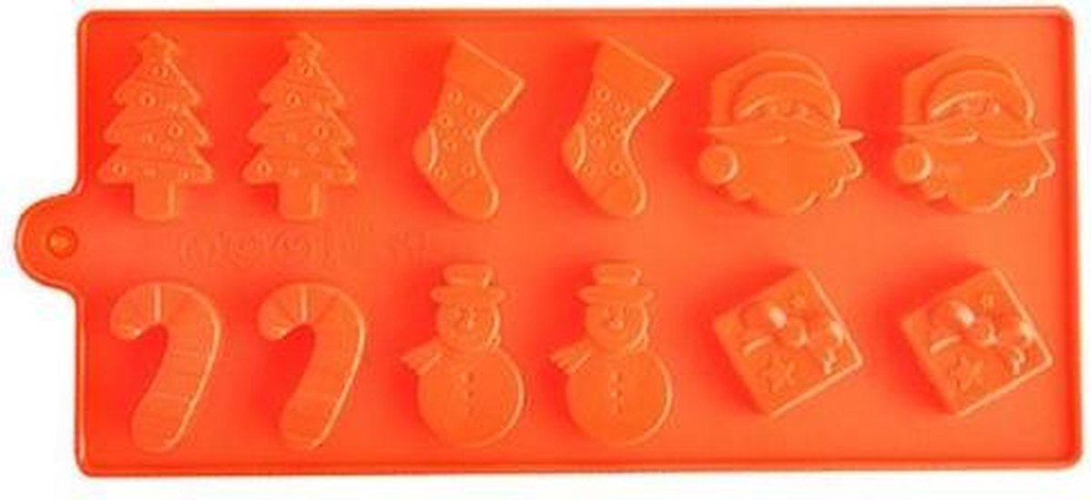 Chocoladevorm mal kerst siliconen vorm voor ijsblokjes ijsklontjes chocolade fondant - LeuksteWinkeltje