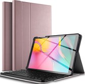 Tablet2you - Samsung Galaxy Tab A - 2019 - Toetsenbord in leren hoes - T510 - T515 - Rosegoud - 10.1