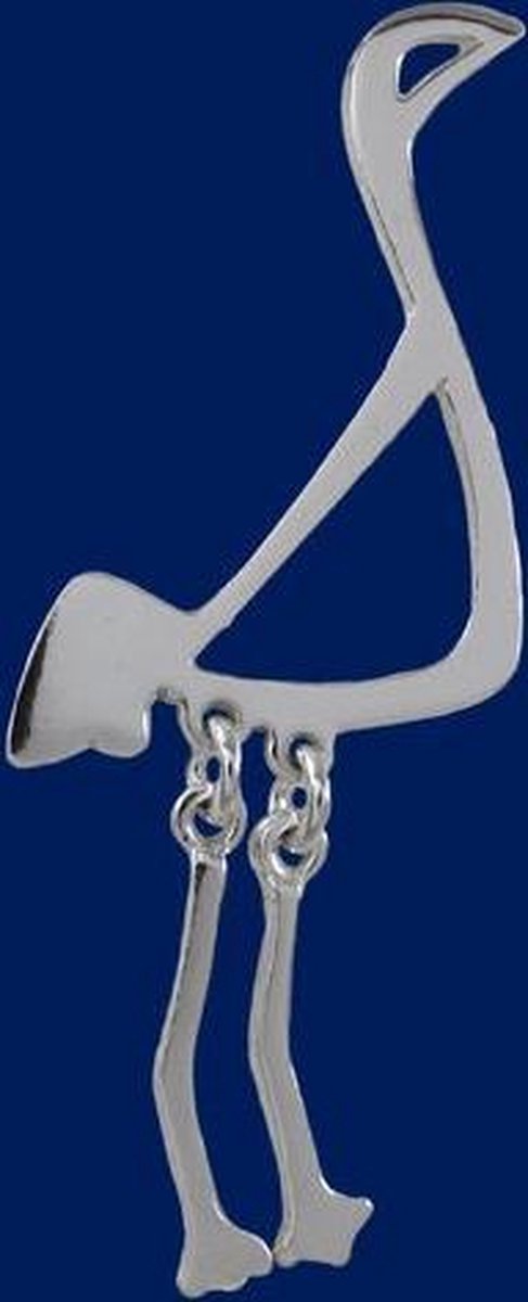 AuBor ®. Broche. Zilver. De kraanvogel.