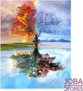 Schilderen op nummer "JobaStores®" Seizoensboom 40x50cm