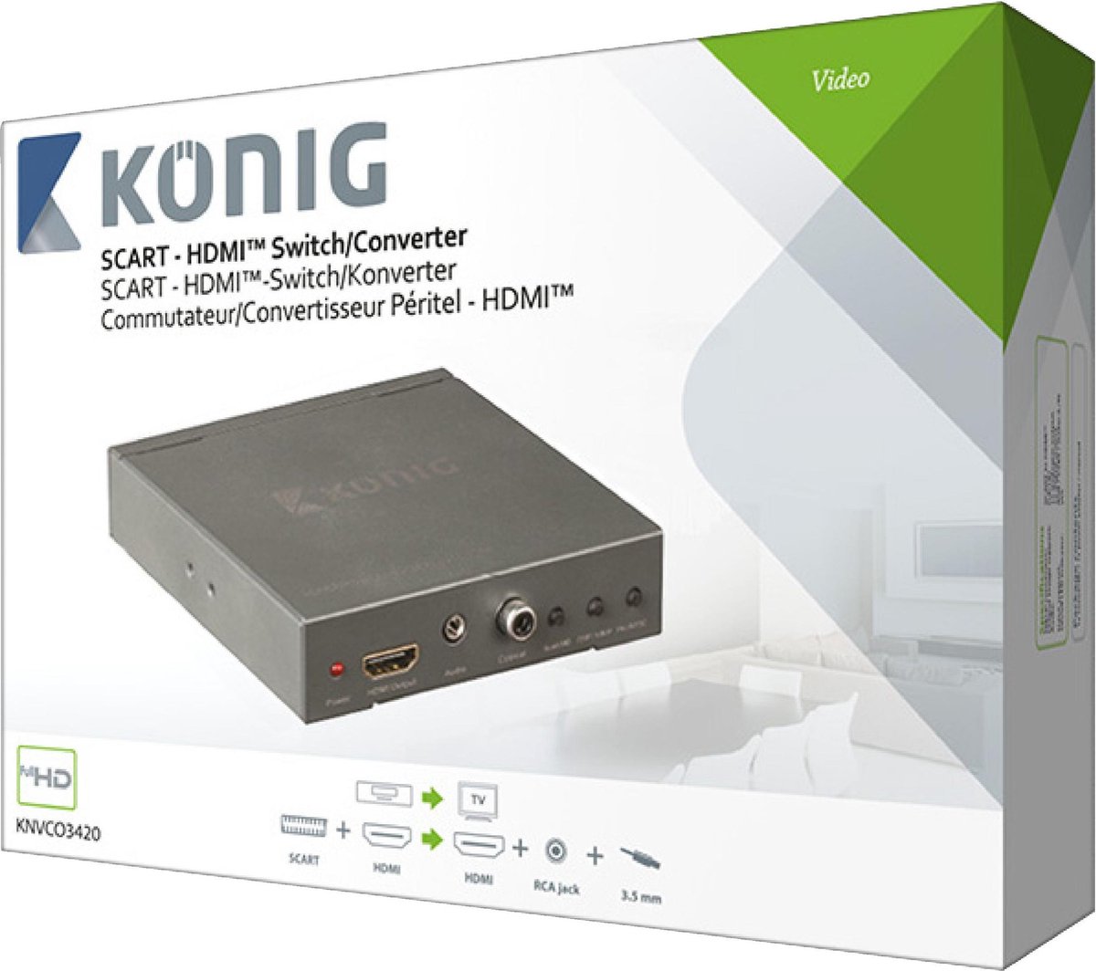 Konig Scart naar HDMI converter + audio | bol.com