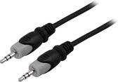 DELTACO MM-151, 3.5mm - 3.5mm Zwart, Grijs audio kabel, 3m