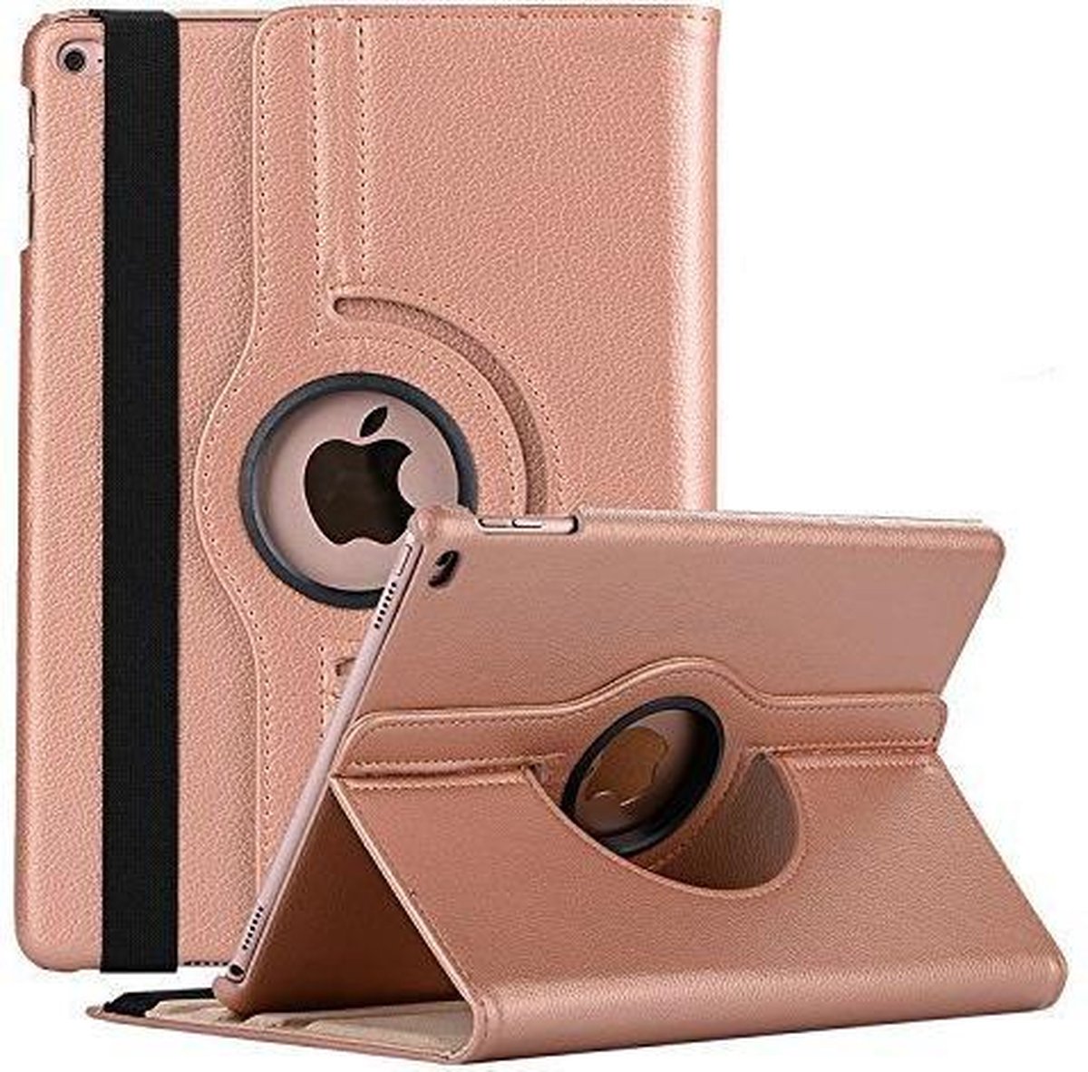 Geschikt voor iPad Air 2019 Draaibaar Hoesje met stylus pen Multi stand Case - Rose Goud