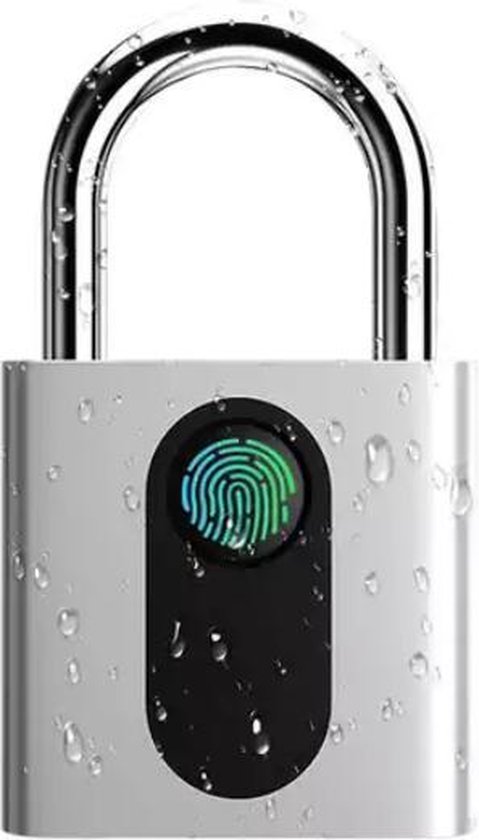 Hangslot met vingerafdruk scanner , USB oplaadbaar, waterdicht, hangslot  voor deur,... | bol.com