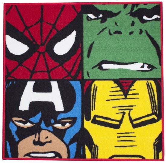 Marvel Comics Avengers - Vloerkleed - 80 x 80 cm - bol.com