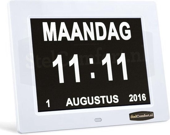 LEMNOI 8 Pouce LCD Horloge Numérique Calendrier N10 avec Date Jour Et