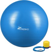 Fitnessbal met pomp - diameter 55 cm - Blauw