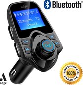 Bluetooth FM Transmitter, 120 ° Rotatie Auto Radio Adapter CarKit met 4 Music Play Modes / Hands-free Bellen / TF Kaart / USB Auto Lader / USB Flash Drive / AUX Input / Output 1.44 inch LCD Display/ Bluetooth Carkit 5 in 1