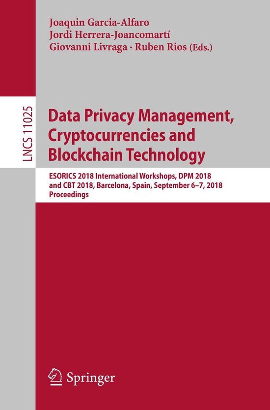 Springer Nature Proceedings Computer Science - Data Privacy  ... - cover