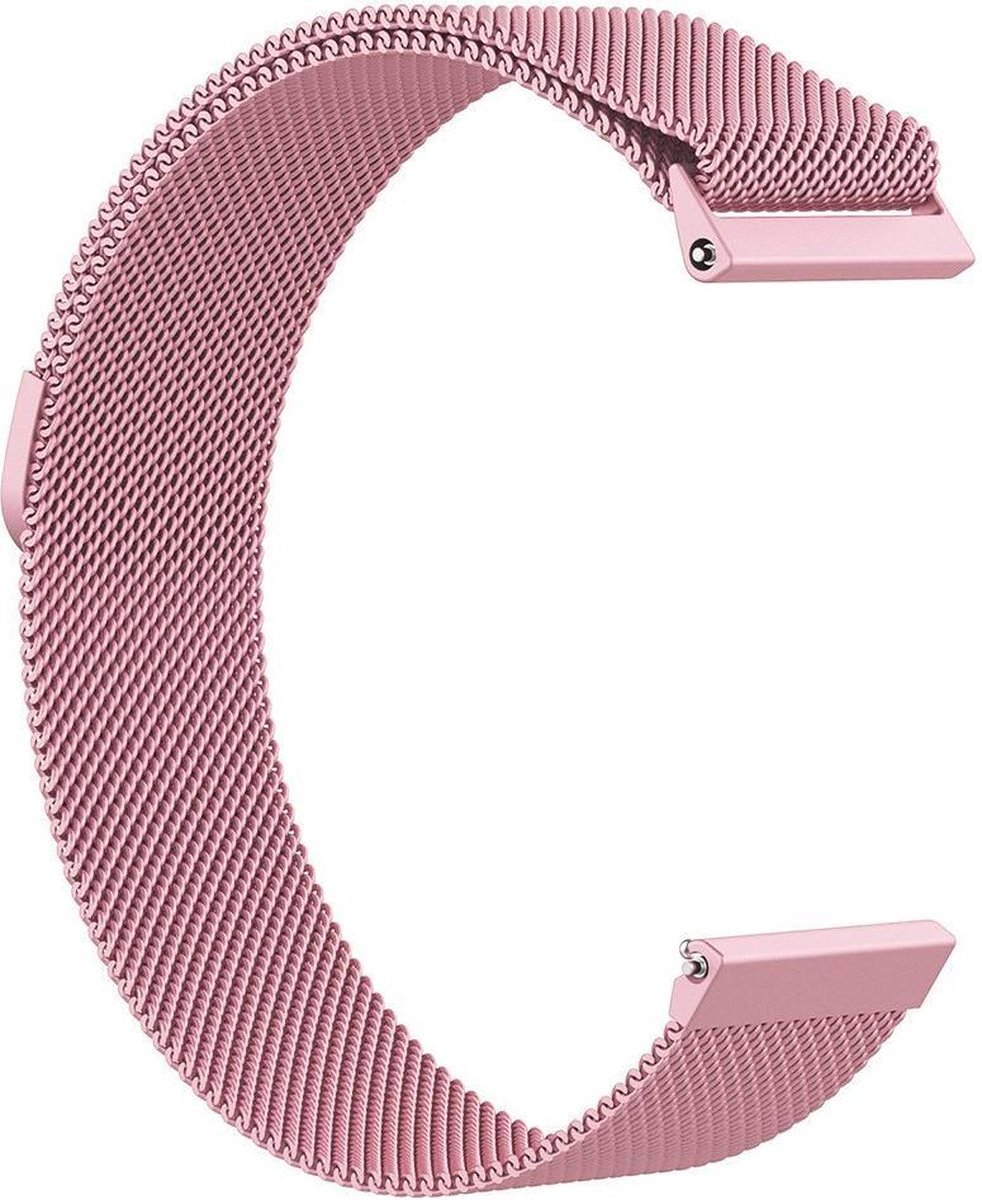 KELERINO. Milanees bandje geschikt voor Fitbit Versa (Lite) - Roze