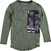 Garcia slim fit longsleeve moss green Maat - 116/122