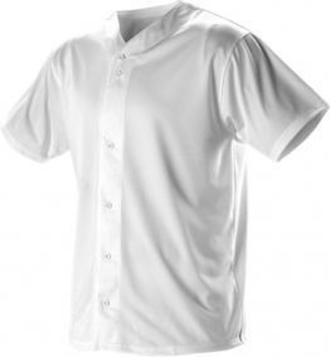 Alleson Athletic Full Button Lightweight Baseball Jersey - White - S