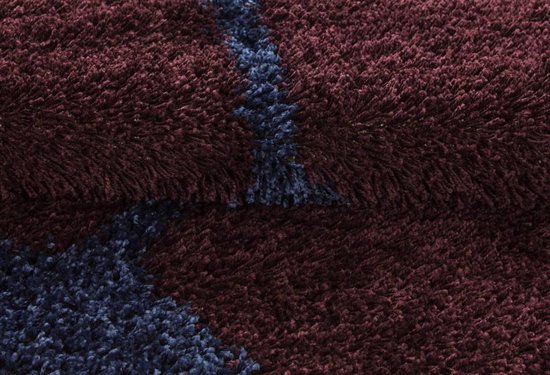 Tapis Voetbal Rond Enfant Bleu Foncé-Bordeaux 120 X 120 CM