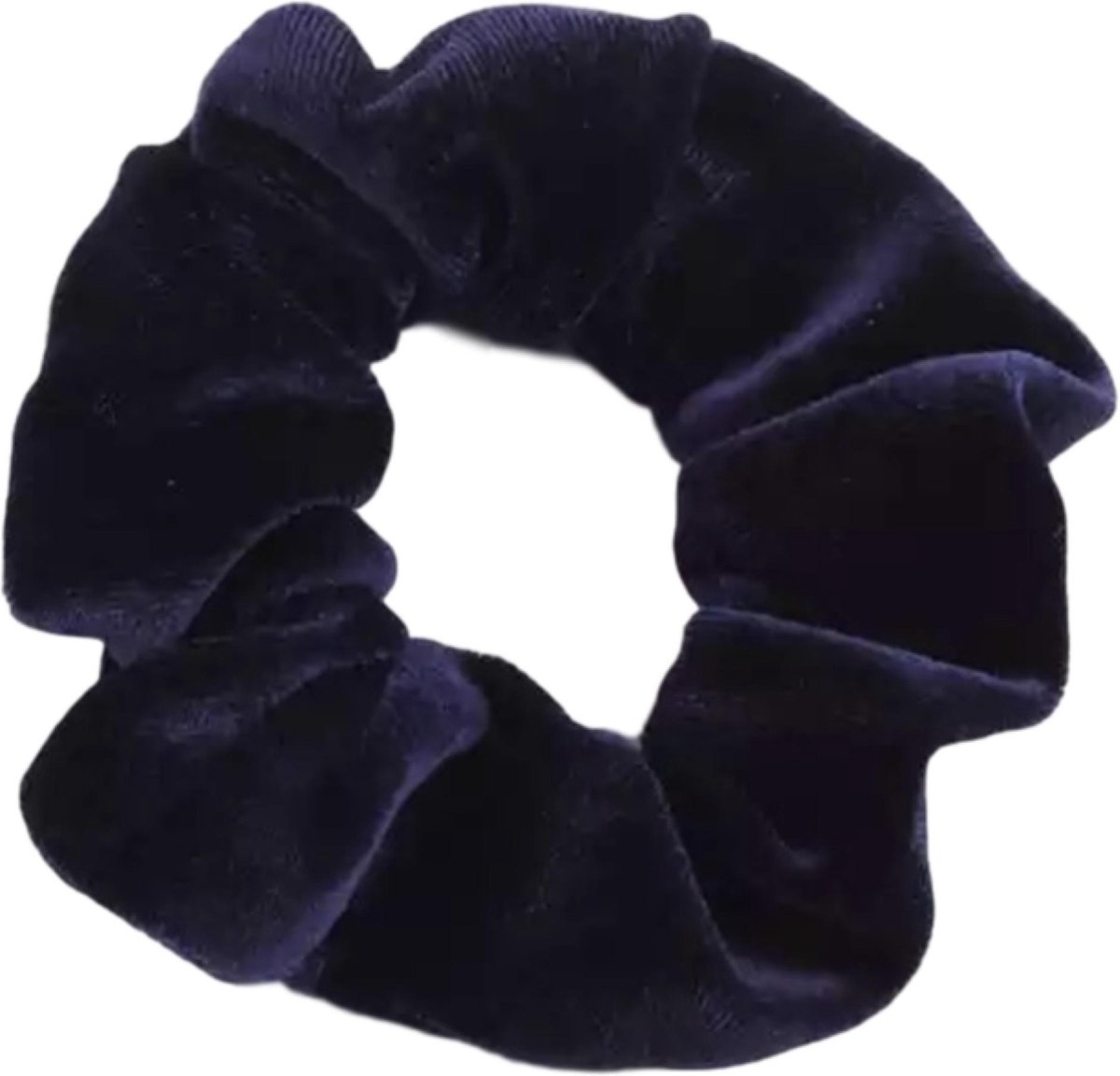 Kraagjeskopen.nl Scrunchie Velvet navy Haarelastiek Haaraccessoire - 1 stuk