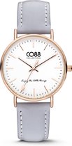 CO88 Collection 8CW-10003 - Horloge - Leren Band - licht blauw - 36 mm