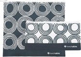 Lunchskins Herbruikbare Boterhamzakjes 2-Pack Bag Set, Charcoal Circles