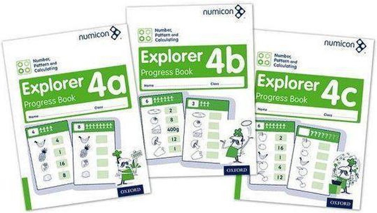 Numicon: Number, Pattern and Calculating 4 Explorer Progress Books ABC (Mixed pack)