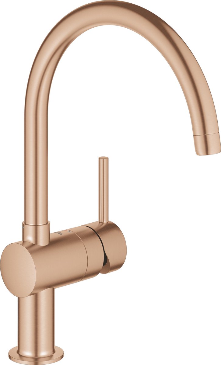 GROHE Minta keukenkraan - draaibare hoge C-uitloop - 1 straalstand - mat brons (brushed wa