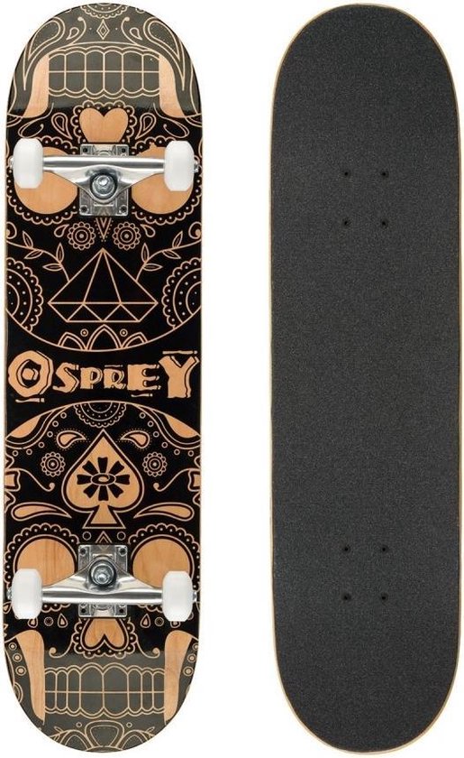 Permanent Verspreiding Ringlet Osprey Skateboard Candy Skull Bruin 79 X 20 Cm | bol.com
