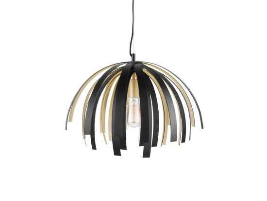 Leitmotiv Willow Lamp - Hanglamp - Aluminium - Ø50 x 35 cm - Zwart/goudkleurig