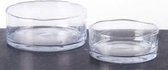 Maison Péderrey Vaas-Cilinder schaal Glas- Mondgeblazen glas D 25 cm H 10 cm