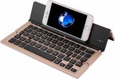 F18 Ultradun oplaadbaar opvouwbaar 58-toetsen Bluetooth draadloos toetsenbord met houder (goud)