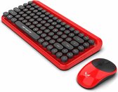 ZERODATE LD-WKM800 84-toetsen toetsenbord + 4-toetsen muis 2.4G draadloze multimedia-kit (rood)