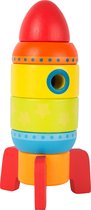 Houten stapel speelgoed - Voor jonge raketwetenschappers - Speelgoed vanaf 1 jaar - Houten stapelblokken