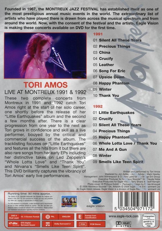 Tori Amos Live at Montreux 1991/1992 CD NEUF 