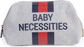 BABY NECESSITIES CANVAS GREY STRIPES RED/BLUE
