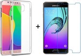 Samsung J7 2017 Hoesje - Samsung Galaxy J7 2017 hoesje siliconen case transparant cover - 1x Samsung J7 2017 Screenprotector